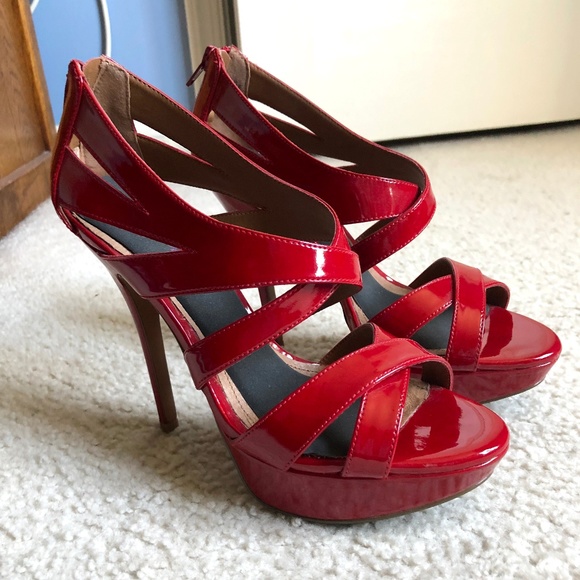 Aldo | Shoes | Aldo Red Patent Leather Platform Stiletto Heels | Poshmark